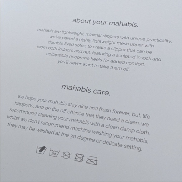 Mahabis Curve Organic Wool Blue and Black Slip-Ons House Shoes Slippers SIZE 8 - Picture 7 of 8